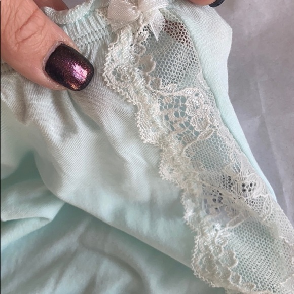 New Pip & Vine Maternity Blue pajama tank shorts sleep set XL Pregnancy Lace - Picture 7 of 7